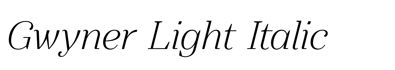Gwyner Light Italic